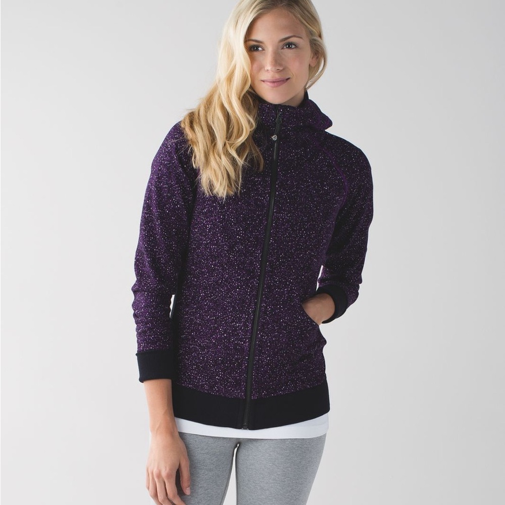 Lululemon Scuba Hoodie III Flashback Static Tender Violet Black Size 8